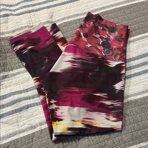 Lululemon Vibrant Patterned Cropped Leggings